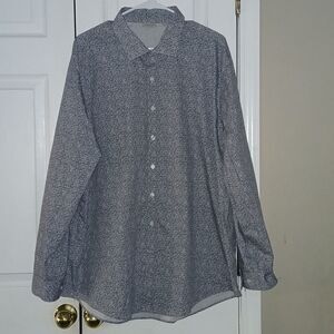 Reaction Kenneth Cole Slim Fit long sleeve button down dress shirt  Sz 2XL EUC